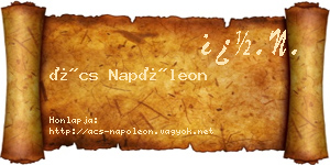 Ács Napóleon névjegykártya